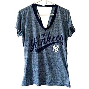 New York Yankees Touch Halftime Back Wrap Top - L